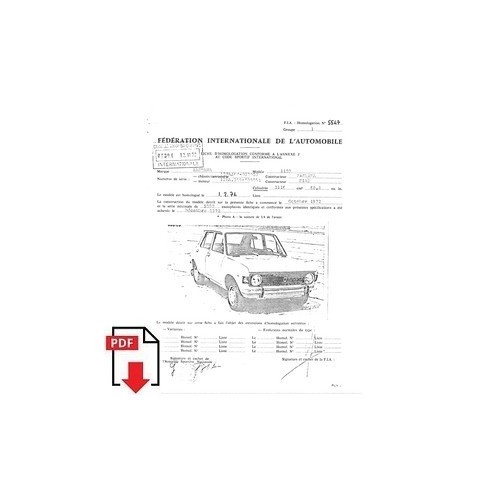 1974 zastava 1100 fiche - 1974,