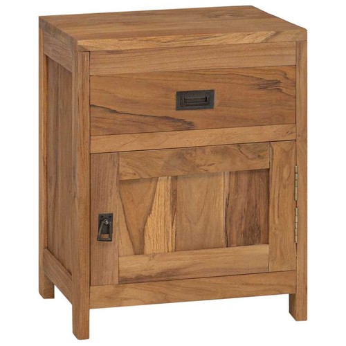 Teck massif table chevet - teck,