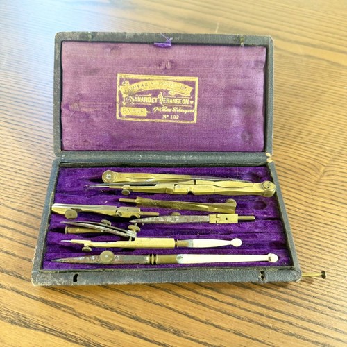Ancien coffret géométrie - ancien, de