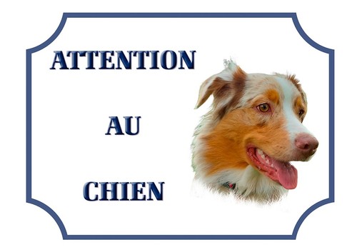Plaque alu 15x20cm attention - 15x20cm, "attention
