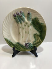Ancienne ASSIETTE A ASPERGE ARTICHAUT BARBOTINE FRENCH ASPARAGUS fev5