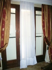 voilage store tergal et lin 153x248cm ourlet Cornely 28cm monté s/ruflette