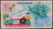 Billet loterie nationale 1970 Tranche Spéciale Printemps 5 frs Gueules Cassées