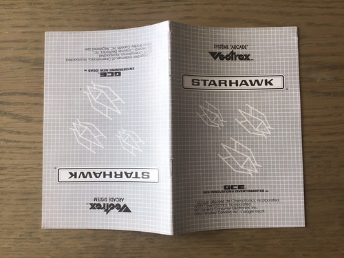 Notice manual vectrex starhawk - vectrex,