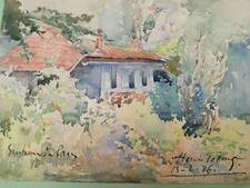 Ancienne aquarelle signature