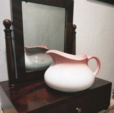 Pichet de toilette broc ancien vintage Longchamp Faience Ceramique Brocante chic