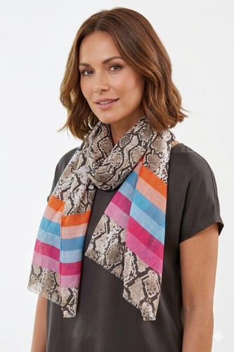 Foulard femme imprimé serpent - foulard,