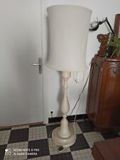 lampe sur pied en bois abajour en tissus