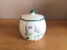 Pot à ail avec couvercle, récipient ventilé