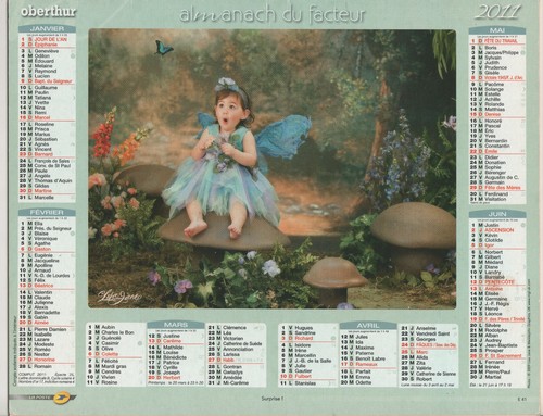 2011 calendrier des postes - 2011,