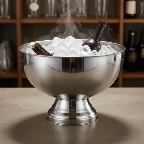 Seau glace acier - glace, en