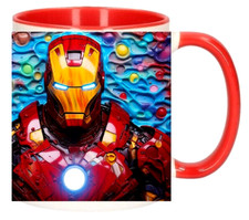 Mug Tasse Céramique Avengers Iron Man Sublimation Illustration 3D