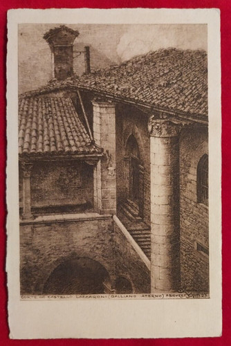 Carte postale cortile - carte,