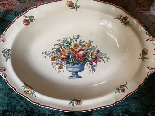 Plat service ovale - service, floralia