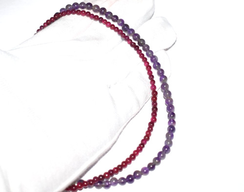 Améthyste lisse perle - perle, collier