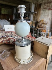 lampe à poser  acier brossé attribuée à Philippe Barbier