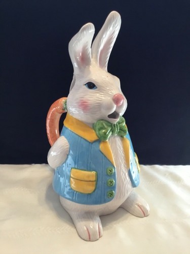 Large ceramic easter bunny - easter,
