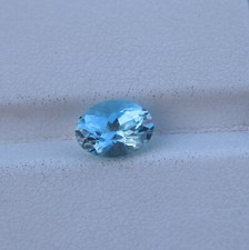 8x6 MM Coupe Ovale 1.3 Cts Naturel Mi Bleu Aigue-Marine Gemme pour Bijoux Making