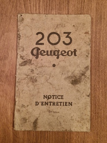Peugeot 203 carnet - -,