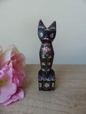 Figurine de chat chaton noir