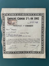 Emprunt Chinois 5% Or 1902