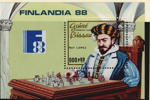 Echecs timbre guinée - echecs,