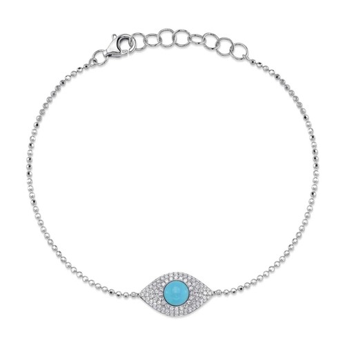 Turquoise diamant eye bracelet - diamant,