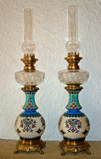 Emaux de Longwy. Lampe à