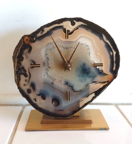 Tranche agate horloge de - tranche, d'agate