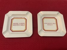 2 Cendrier PORCELAINE HOTEL Loews Monte Carlo Monaco Bauscher Weiden années 1980