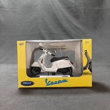 Jouet moto blanc Welly Vespa 2017, cyclomoteur, voiture miniature, el Car,