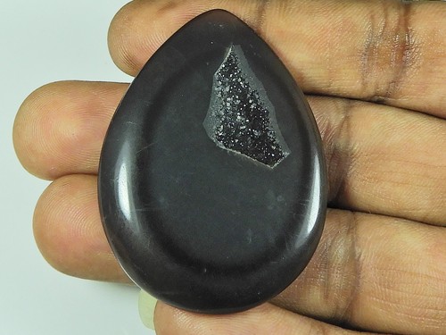 Cabochon poire agate - de, druzy