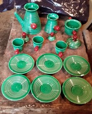  SERVICE A CAFE VALLAURIS CERENNE POMME DE PIN CHOCOLATIERE CAFETIERE 1950 SIGNE