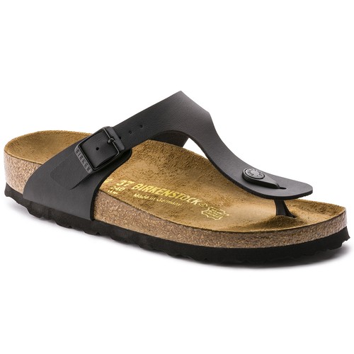 Birkenstock tongs cuir noir - tongs,