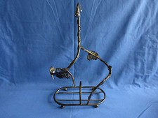 porte bouteilles en fer argenté