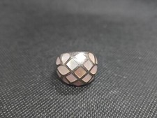 Ancienne Bague Argent Et Nacre Taille 56 F1011