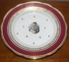 Petite assiette Napoléon / Porcelaine de luxe France 
