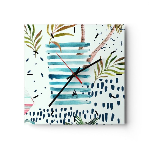 Horloge murale verre - horloge,