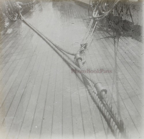 Pont bateau cordage c1920 - pont,