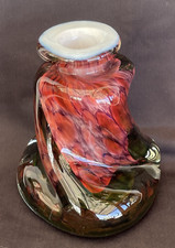 Flacon , Michèle LUZORO, encrier en verre, signé et daté 85