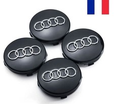 Lot de 4 Centres de roue cache moyeu Noir 60mm AUDI A1 A2 A3 A4 TT ENJOLIVEUR