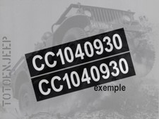 POCHOIR STENCIL MARQUAGE CANADA REGISTER HARLEY WLA WLC .  jeep willys dodge WW2