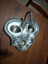 COLLECTION / ancien service a œufs / cruet a oeufs en metal argenté / rare