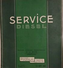 SERVICE DIESEL N 3 D .MOTEUR BUGATTI 102 V ( EX HISPANO SUIZA)
