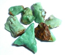 129,80 Ct Naturel Vert Pomme Rare Australien Chrysoprase 7 Pcs Brut !!!