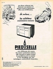 PUBLICITE ADVERTISING 015  1956  PIEDSELLE   la cuisinière mixte