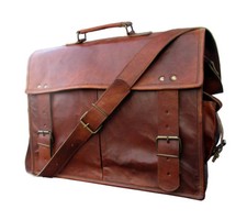 Épaule Homme Femme Marron Vintage Randonnée Cuir Messager Portable Sac Mallette