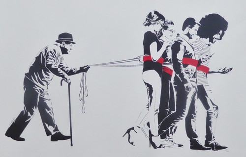 Hijack art humain walker rouge - art,