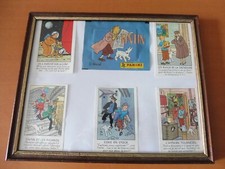 CADRE  TINTIN - 1 POCHETTE 1989 PANINI + 5 CHROMOS ANNEE 70   //  COLLECTOR !