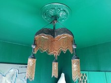 Important lustre chapiteau à trois vasques oriental Afrique du Nord 1930's 